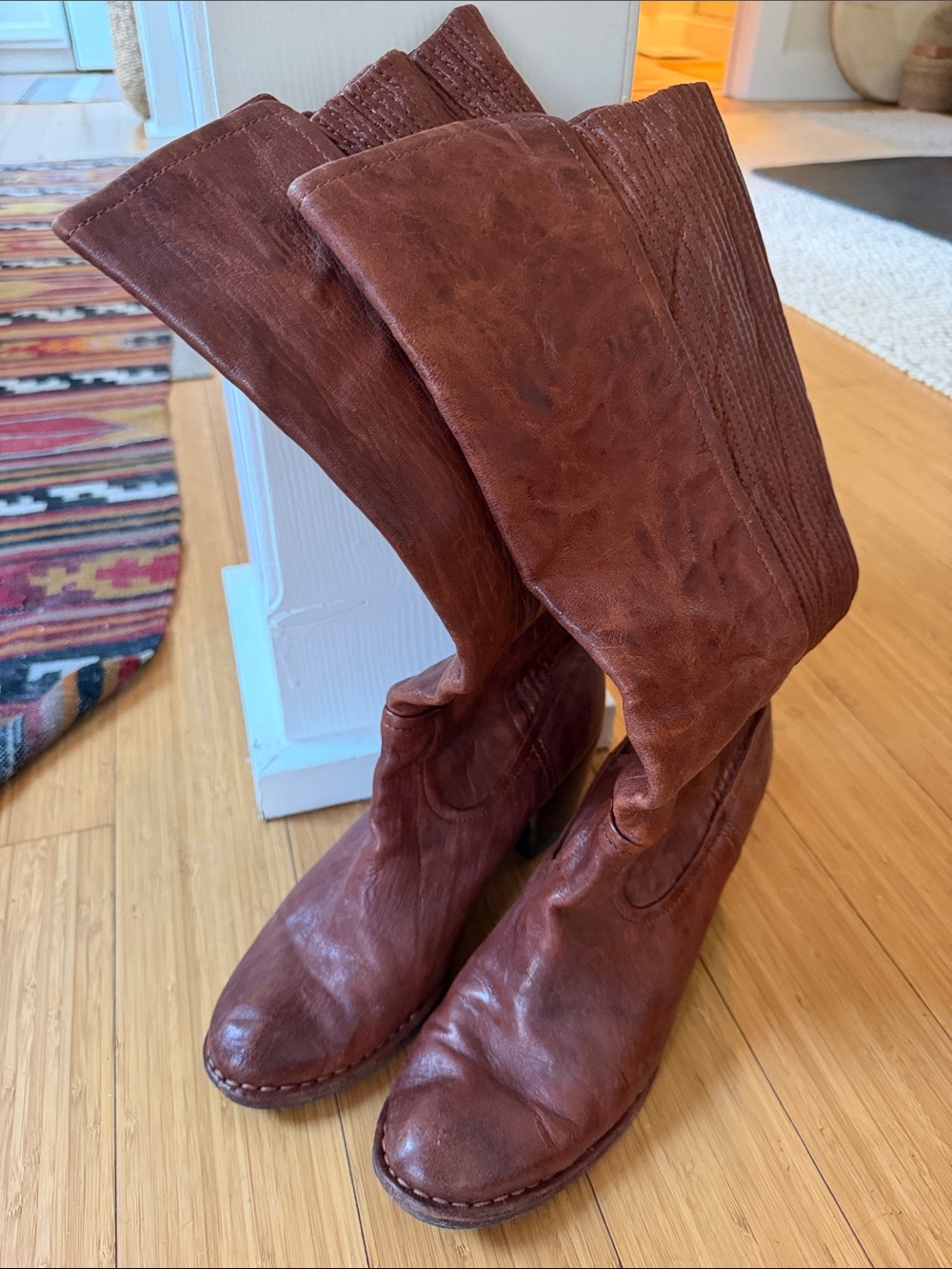Frye Women's Brown Leather Knee-High Boots size 9.5 soft leather so comfortable!